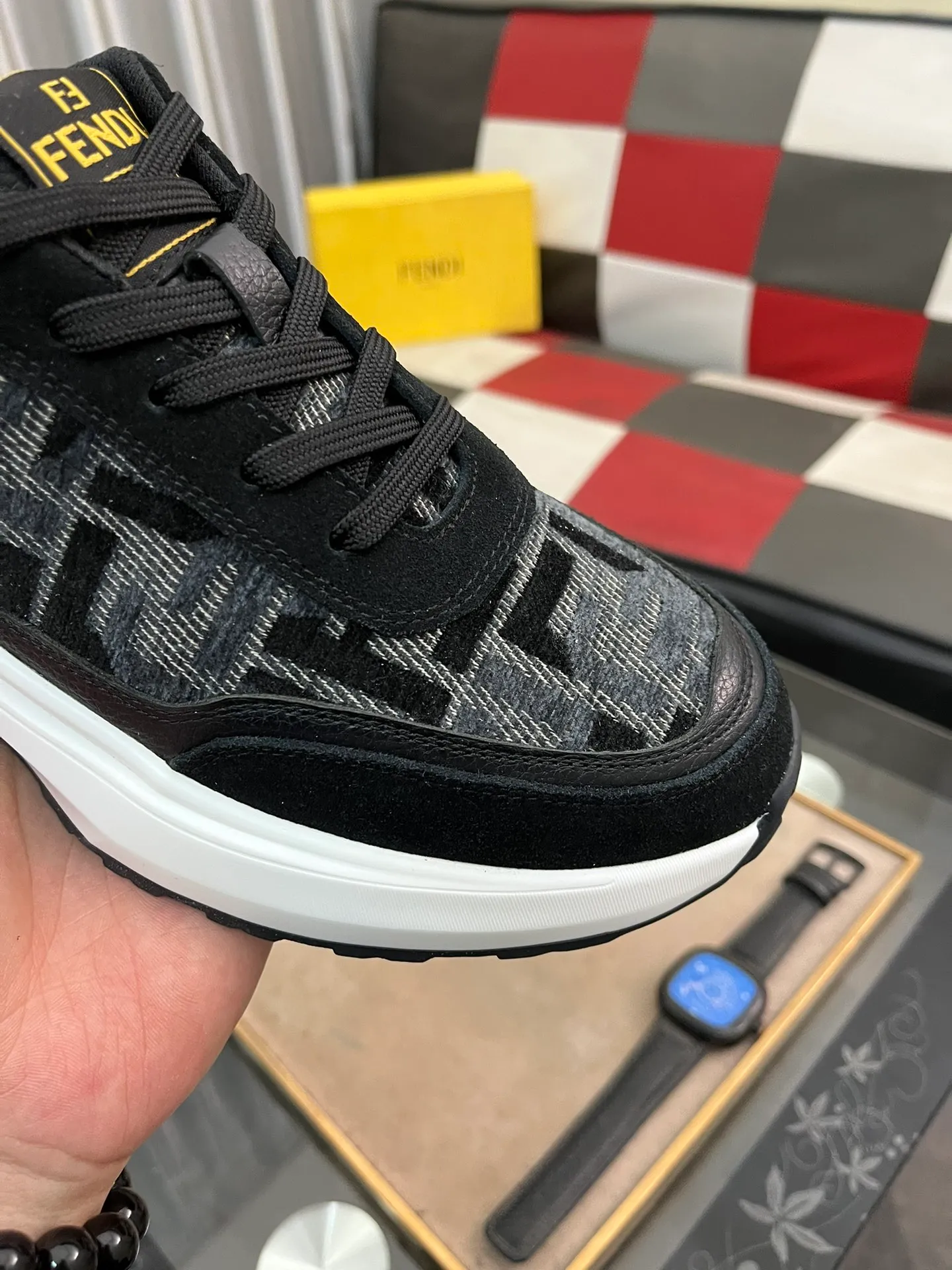 Men's Men's Shoes💰458⌚️⌚️[Fendi] Fendi's latest casual shoes for men! Available at counters simultaneously! Replica. The interior is made of top-grade sheepskin, and the original factory-supplied rubber outsole is used. Leading new fashion concepts. Matching code: 38-443️⃣Colors available